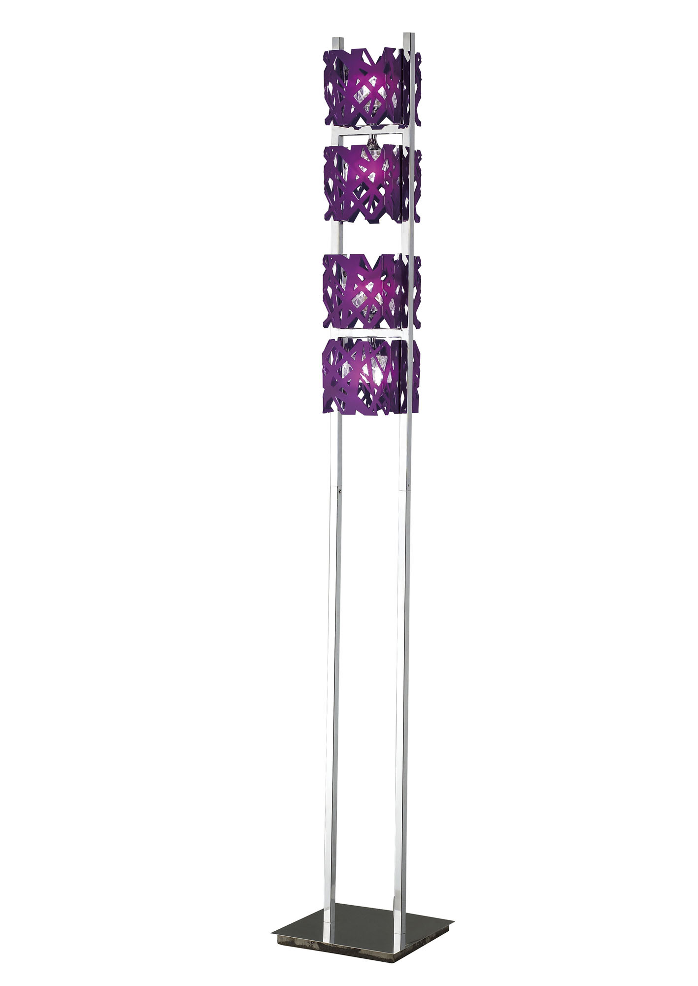 M1290  Tokio 162cm Floor Lamp 4 Light Violet